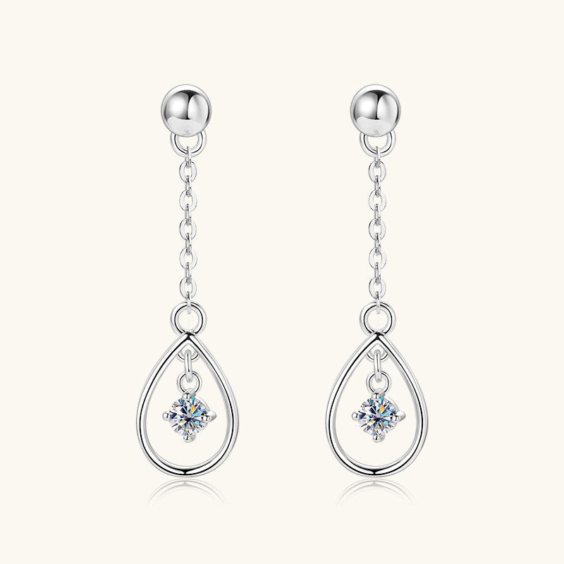 Delicate D Color Moissanite Earrings