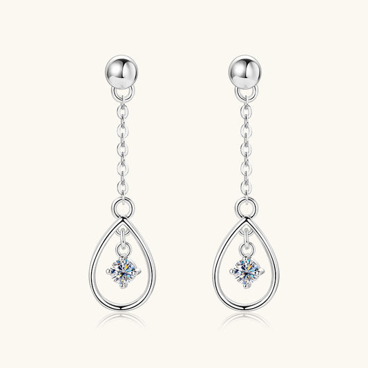 Delicate D Color Moissanite Earrings  925 Sterling Silver