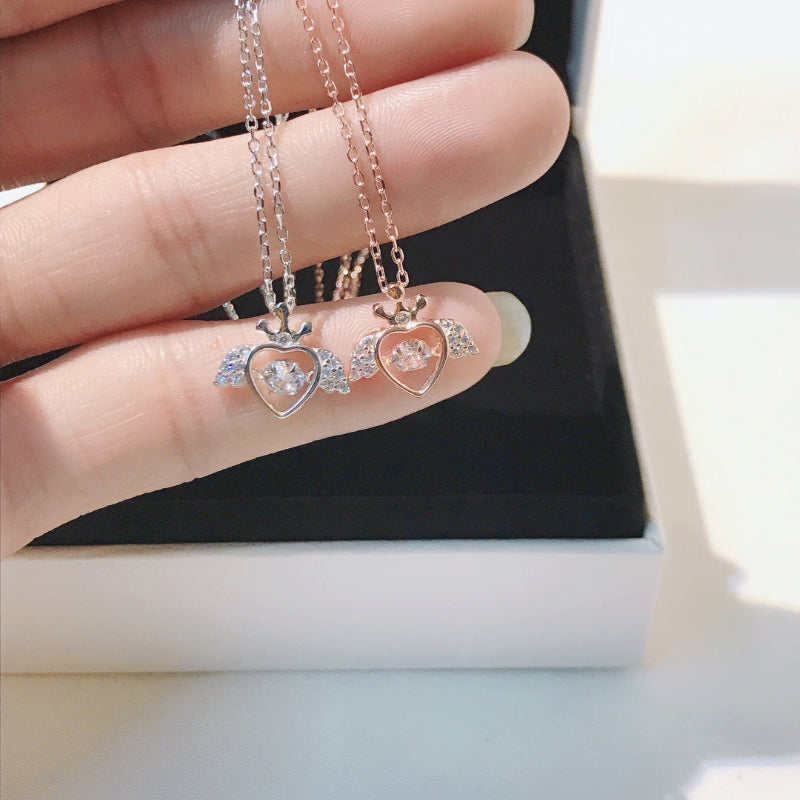Floating Gem Winged Heart

