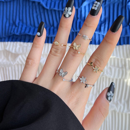 open butterfly ring