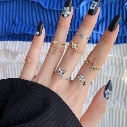 open butterfly ring