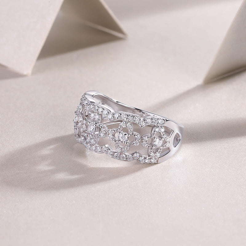 Vintage Inspired Moissanite Filigree Ring

