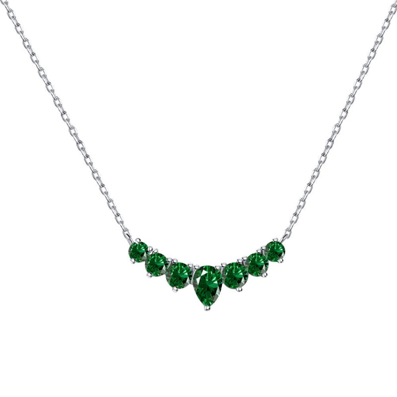 Elegant Emerald Smile Necklace