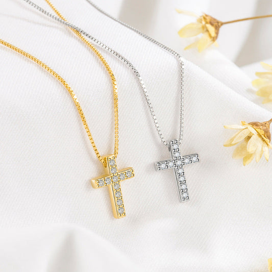 Cubic Zirconia Cross Pendant