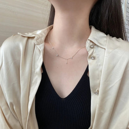Delicate Gold Beaded Y-Shaped Necklace

