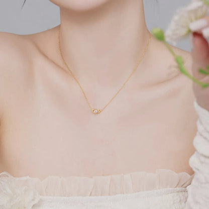 Modern Nazar Charm Necklace

