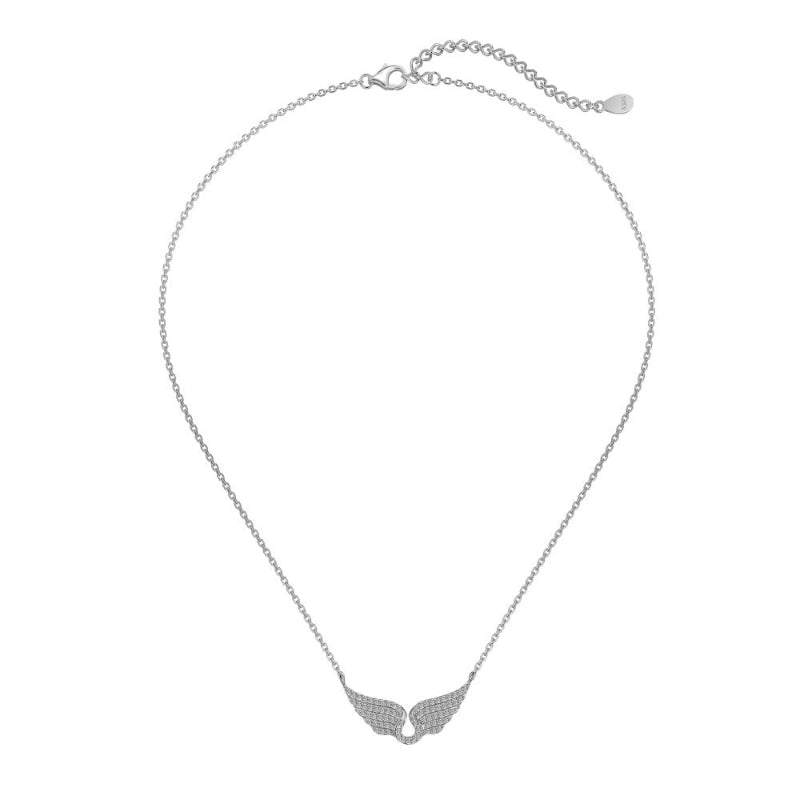 Sterling Silver Graceful Wings Necklace

