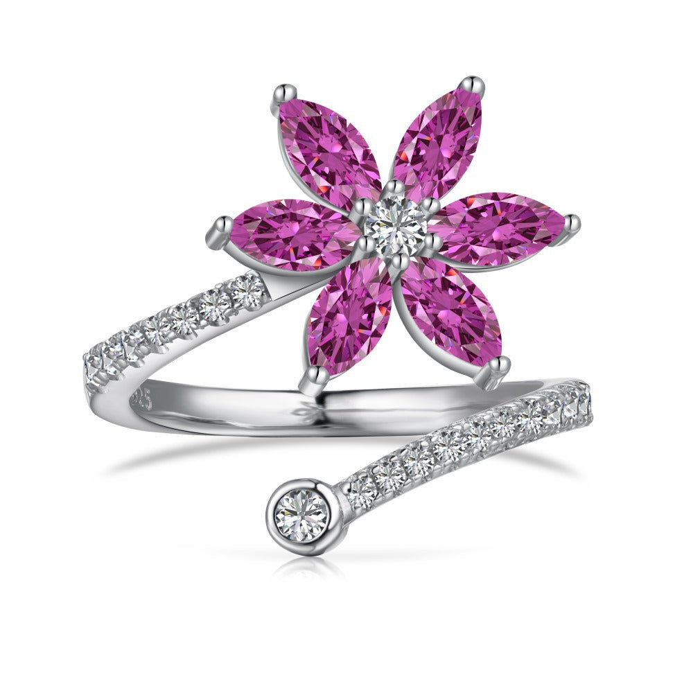 Silver Floral Ring
