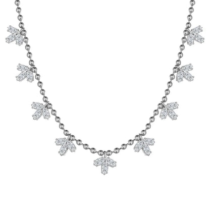 Zirconia Leaf Necklace
