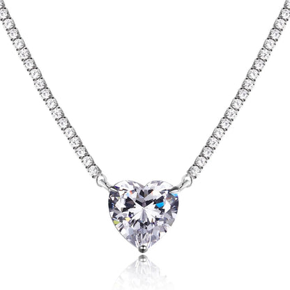 Elegant Silver Tennis Necklace