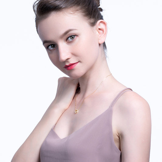 Cubic Zirconia Nested Ring Necklace

