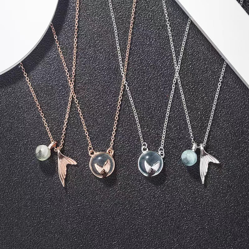 Mermaid Tail Tear necklace for women