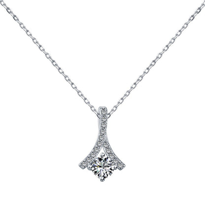 Dazzling Silver Teardrop Crystal Necklace

