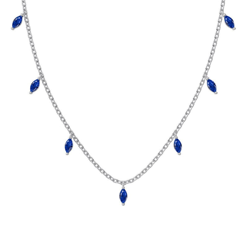Scintillating Silver Tassel Necklace