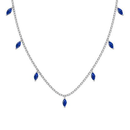 Scintillating Silver Tassel Necklace