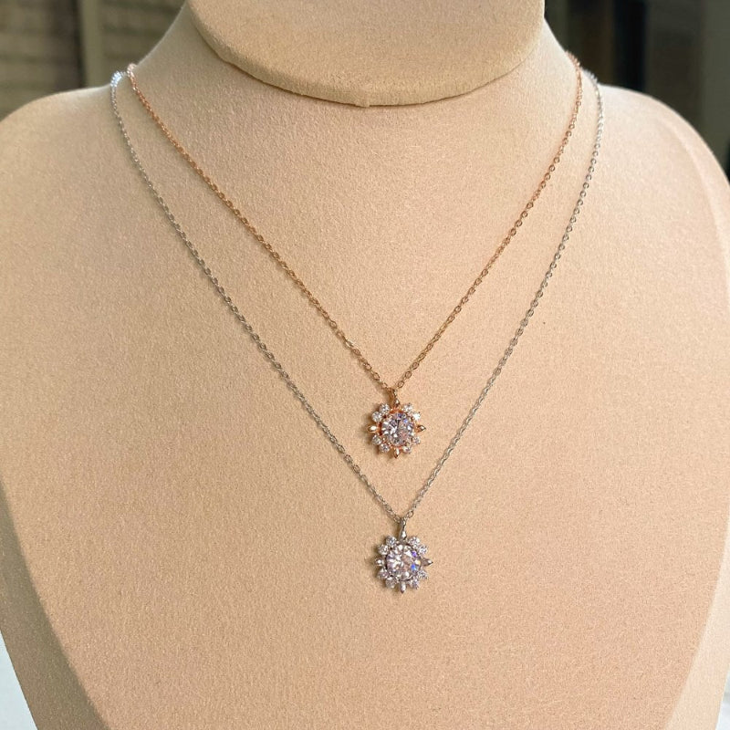 Cubic Zirconia Starburst Necklace

