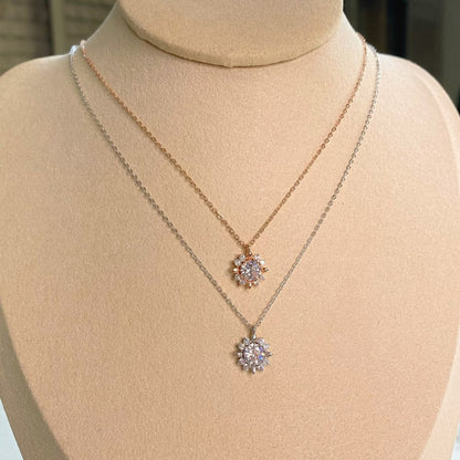 Cubic Zirconia Starburst Necklace

