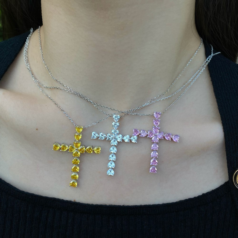 Gleaming Gold Cross Necklace