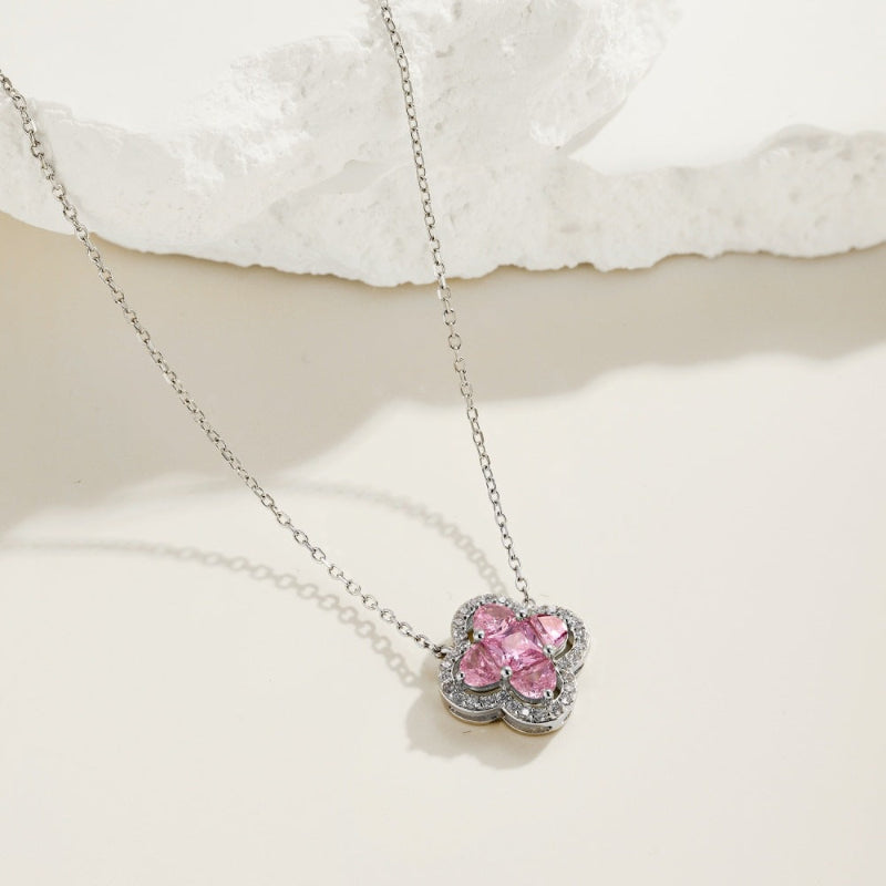 Pink Blossom Pendant Necklace

