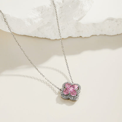 Pink Blossom Pendant Necklace

