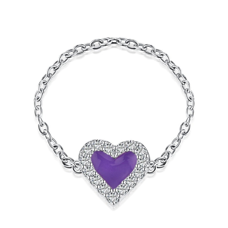 silver love heart bracelet