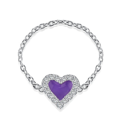 silver love heart bracelet