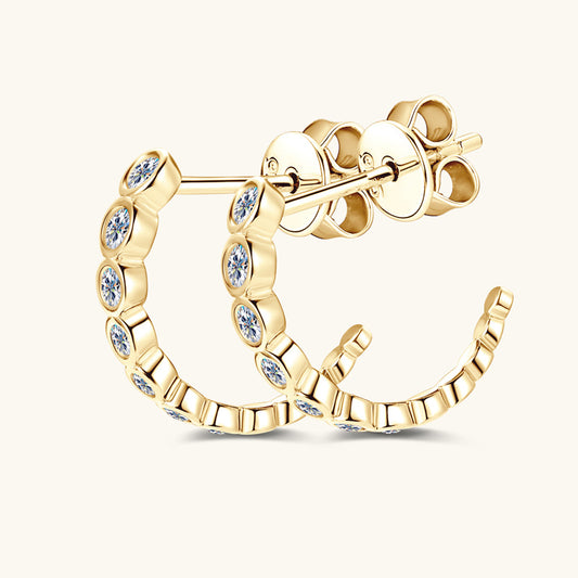 Delicate Gem C-Hoop Earrings