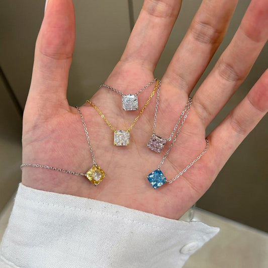Dazzling Square Zirconia Pendant