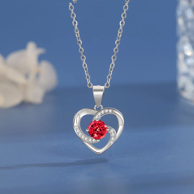 silver heart necklace