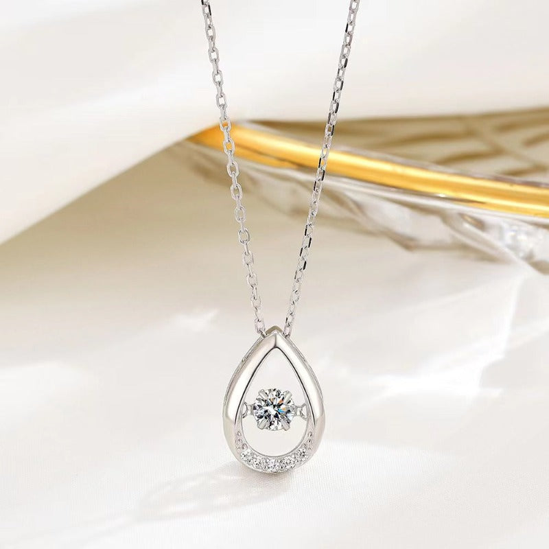 waterdrop necklace silver