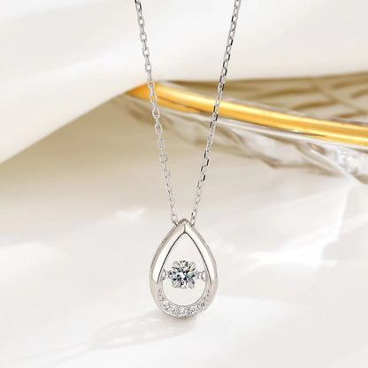 waterdrop necklace silver