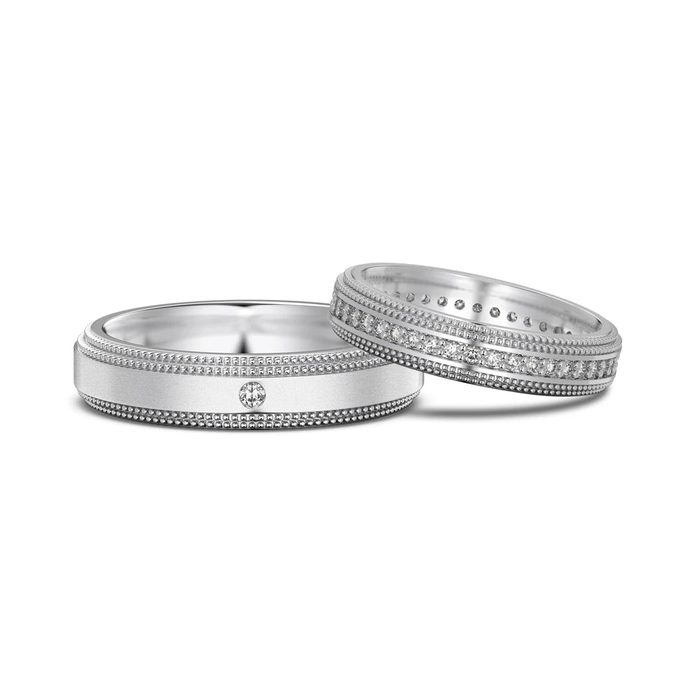 Sparkling Wedding Ring Set