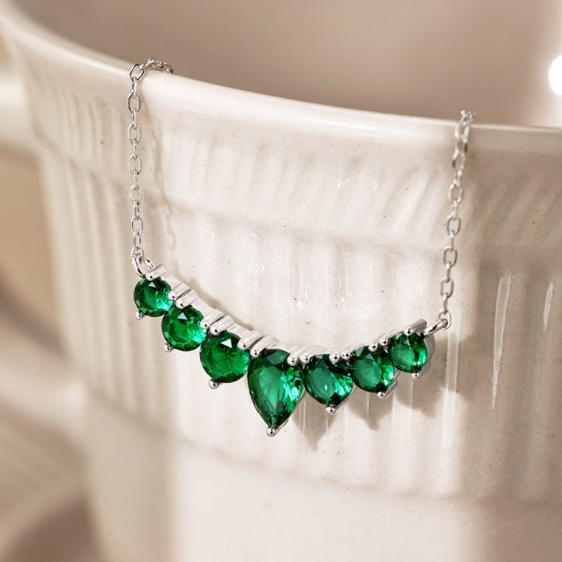 Colorful Gemstone Smile Necklace