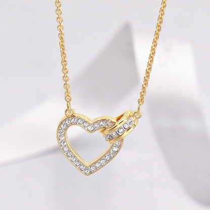 heart shaped silver necklace