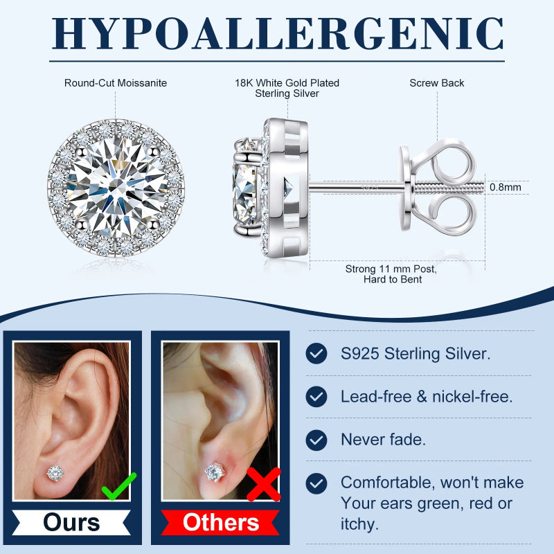 Halo Surround Stud Earrings

