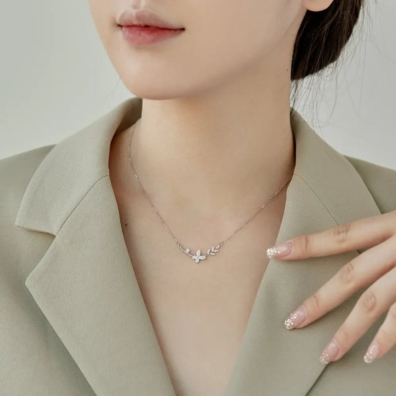 Sleek Silver Drop Pendant Necklace

