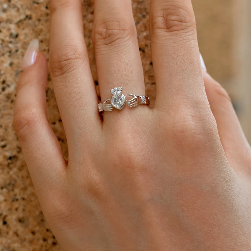 dainty heart rings for women