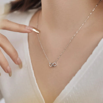 Pave Crystal Infinity Necklace

