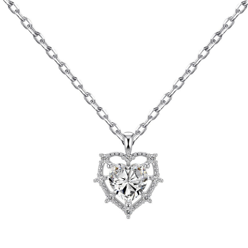 Diamond Heart Charm Necklace

