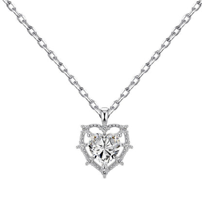 Diamond Heart Charm Necklace

