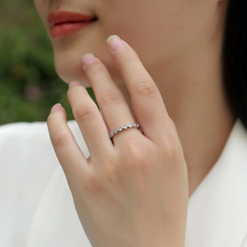 Dainty Moissanite Engagement Ring 