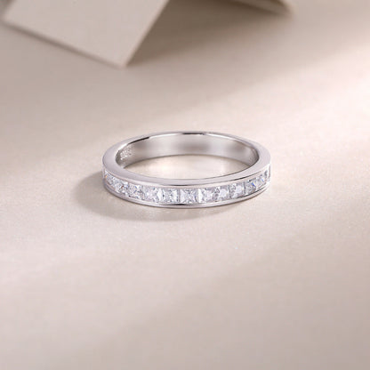 Square Moissanite Channel Set Band

