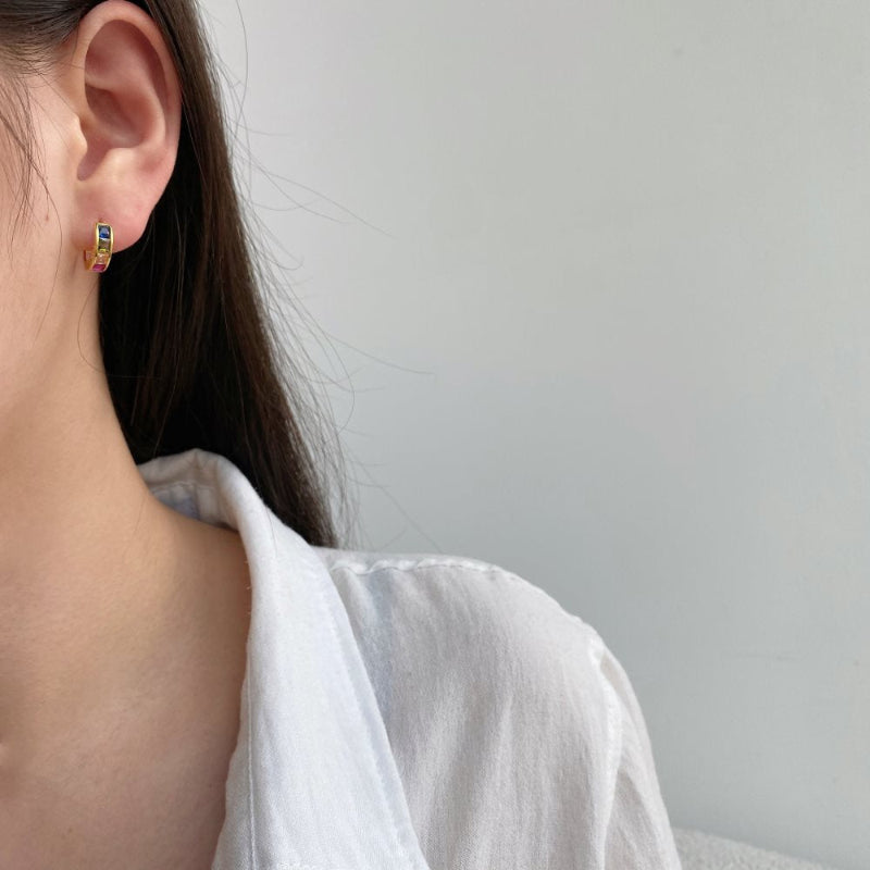 alphabet diamond earrings