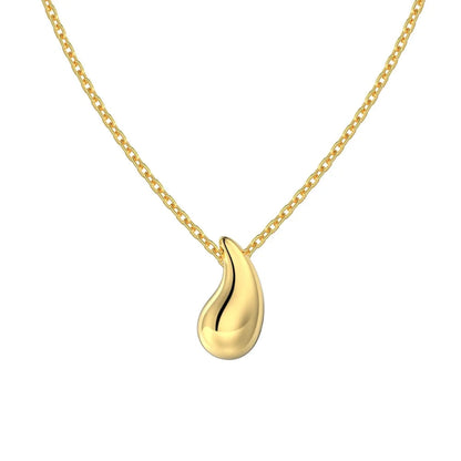 Polished Waterdrop Charm Necklace

