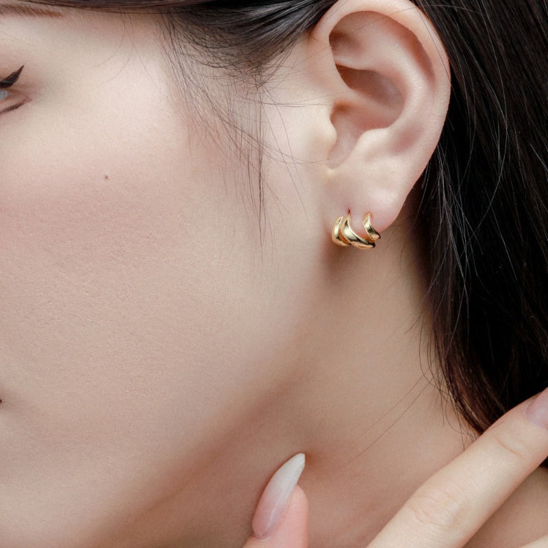 Sculptural Loop Stud Earrings

