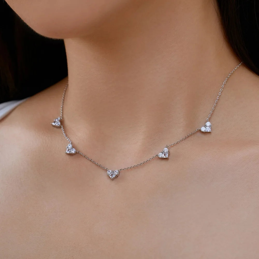 Beautiful Zirconia Heart Pendant Necklace