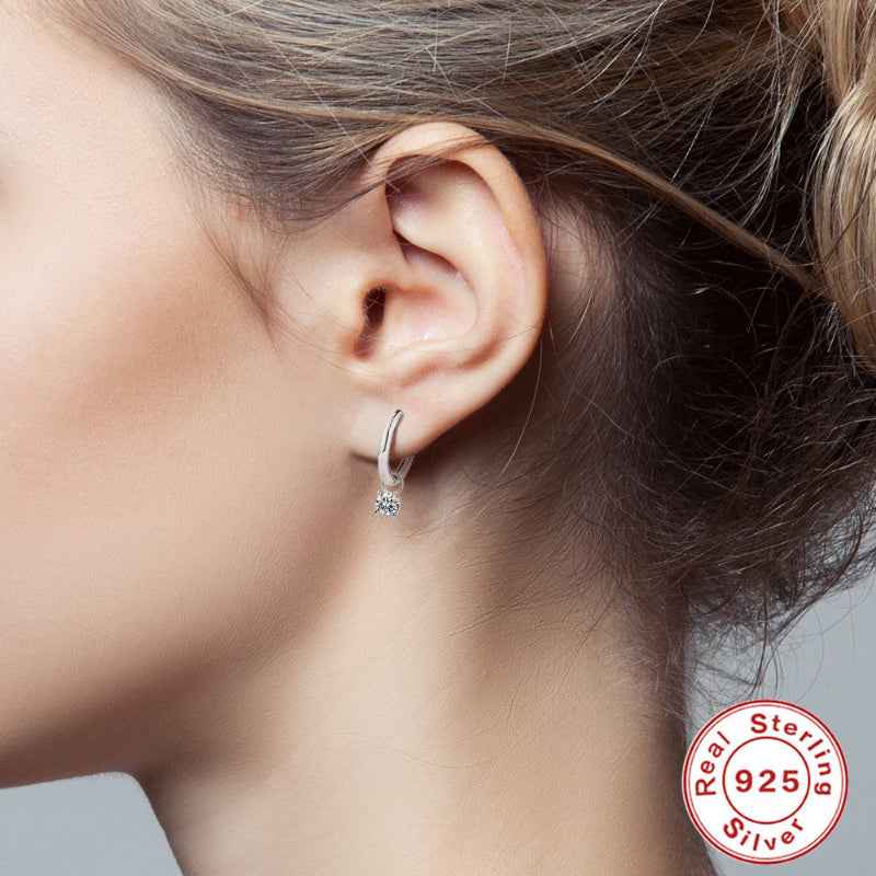sparkling silver dangle hoop earrings – Elegant and Stylish Jewelry
