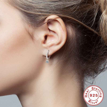 sparkling silver dangle hoop earrings – Elegant and Stylish Jewelry