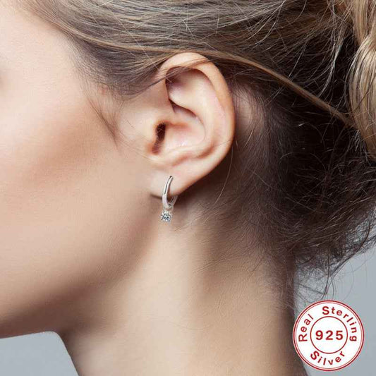 sparkling silver dangle hoop earrings – Elegant and Stylish Jewelry