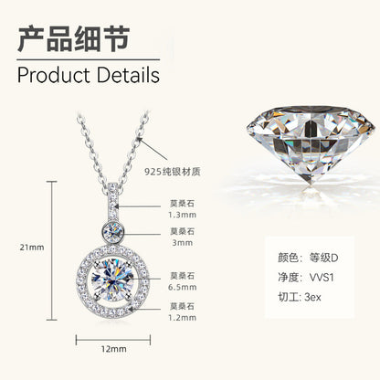 Mesmerizing Moissanite Sparkle Drop Necklace

